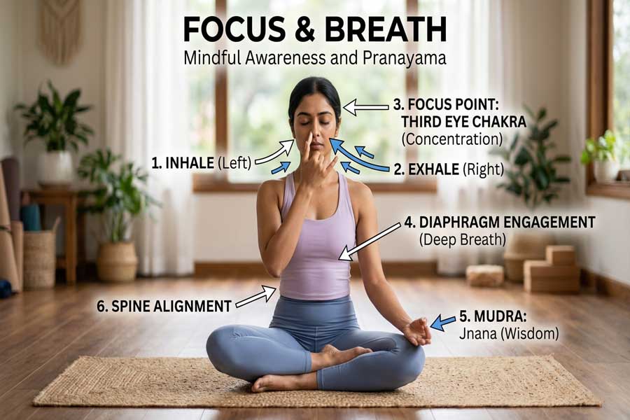 yoga focus and breathing practice