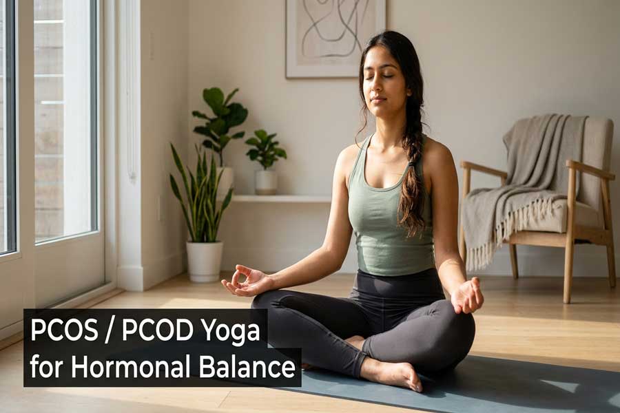 “PCOS / PCOD yoga at home for hormonal balance”